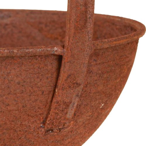 Floristik24 Kasvikulho ripustettava keittiön koristelastaan ruoste Ø16,5cm 2kpl