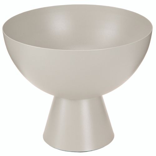 Kasvikulho metallinen koristepokaali pohjalla harmaa Ø16cm K13cm