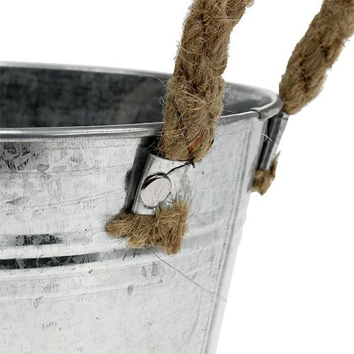 Floristik24 Kylvökulho hopealevystä Ø18cm H10cm