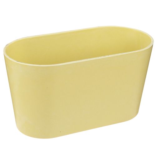 kohteita Kukkakulho soikea keltainen koristekulho muovia 20×10×11cm 3 kpl