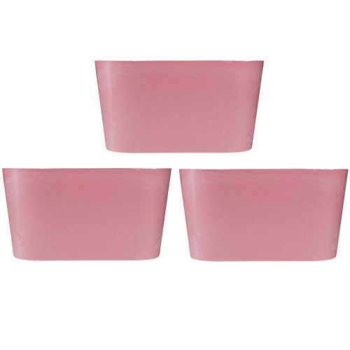 kohteita Kasvikulho soikea vaaleanpunainen koristekulho muovia 20×10×11cm 3kpl