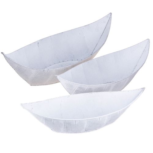 kohteita Kasvikulhovene metalli valkoinen hopea 54,5/48/42cm 3 kpl setti