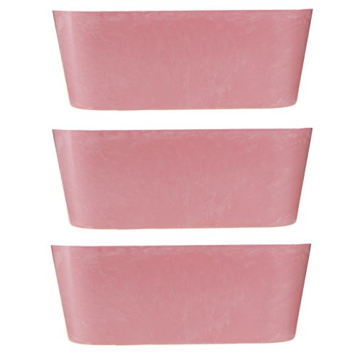 kohteita Istutusvene istutuskulho soikea vaaleanpunainen 27×11×10cm 3kpl