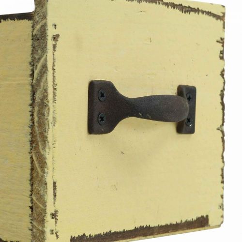 kohteita Kasvilaatikko puinen koristeellinen kasvilaatikko keltainen 12,5cm