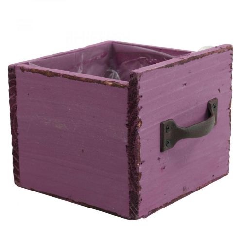 kohteita Kasvilaatikko puinen koristekasvilaatikko violetti 12,5cm