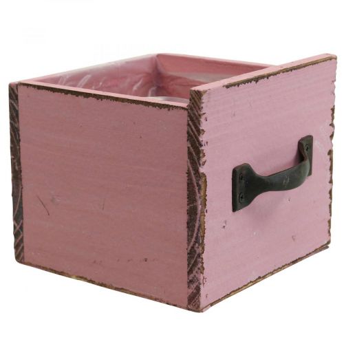 kohteita Kasvilaatikko puinen koristeellinen kasvilaatikko pinkki 12,5cm