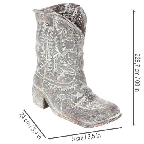Koristeelliset cowboy-saappaat istutuskengät 24 cm | Floristik24.fi