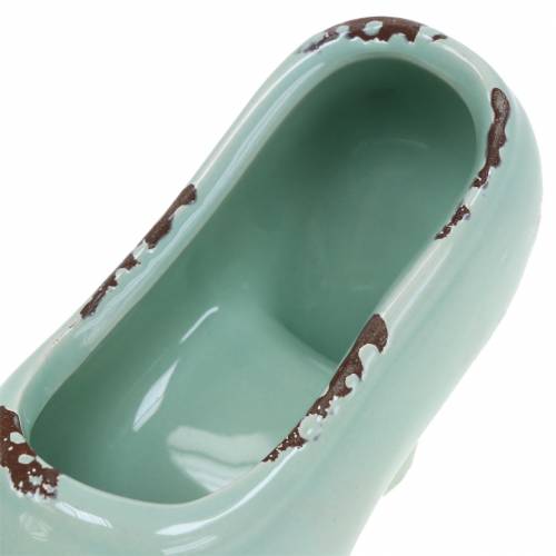 Floristik24 Planter naisten kenkä keraaminen turkoosi, vihreä, siniharmaa valikoima 14 × 5cm K7cm 6kpl