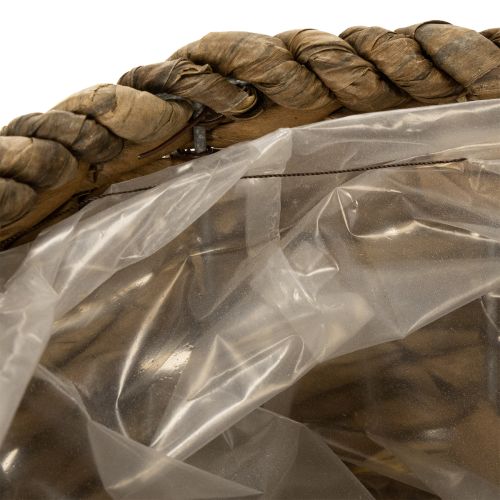 kohteita Istutuskuppi lautasella, pieni olkikori, Ø17cm K13cm