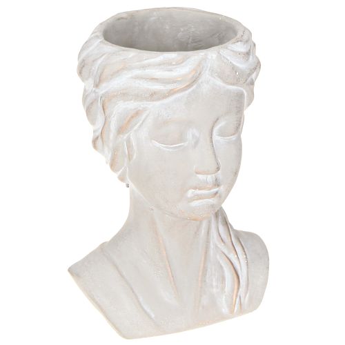 Ruukku naaras rintakuva vintage istutuskone valettu kivi H20cm