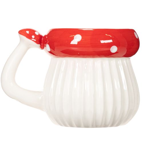 Keraaminen muki, jossa kärpässienikuvio koristeeksi, 10 cm | Floristik24.fi