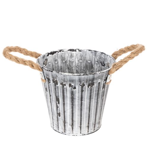 Kukkaruukku kahvoilla, metallinen istutusruukku, koristeellinen ruukku istutukseen Ø14,5 cm ostaa | Floristik24.fi