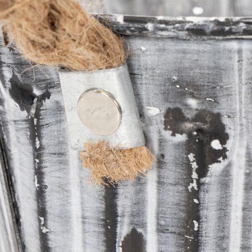 Kukkaruukku kahvoilla, metallinen istutusruukku, koristeellinen ruukku istutukseen Ø14,5 cm | Floristik24.fi