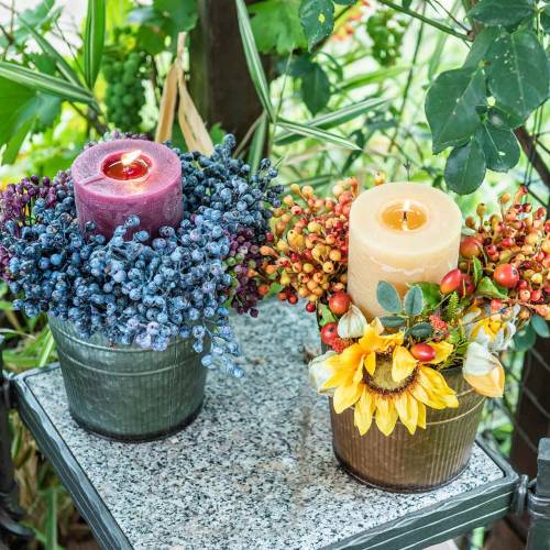 Floristik24 Ruukku oranssi, ruskea, vihreä Ø13cm K12,5cm 3 kpl sarja