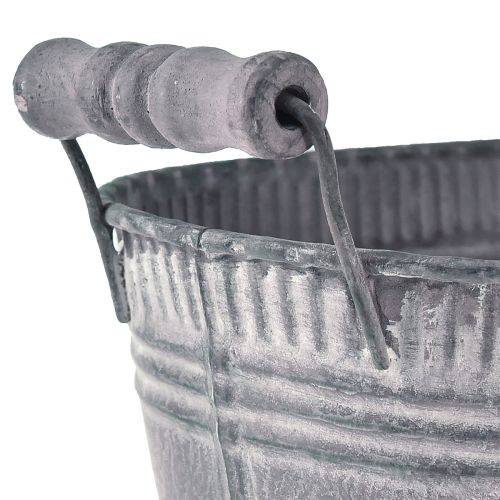 Floristik24 Plant Pot Soikea kukkaruukku Metallinen Jalka Purppura Valkoinen L28cm