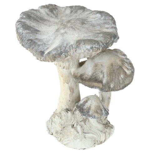 Sienikoriste, valettu kivi, harmaanvalkoinen, pesty, 21,5 × 18 × 22 cm