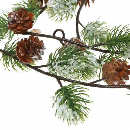 Floristik24 Männyn seppele käpyillä lumen peitossa 145cm