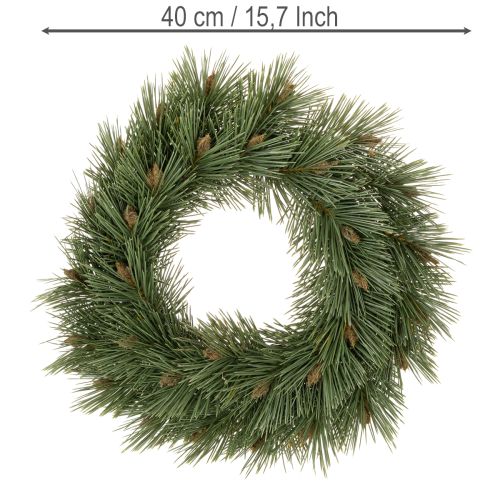 Tekoseppele männynoksista ja pienistä käpyistä, 40 cm | Floristik24.fi