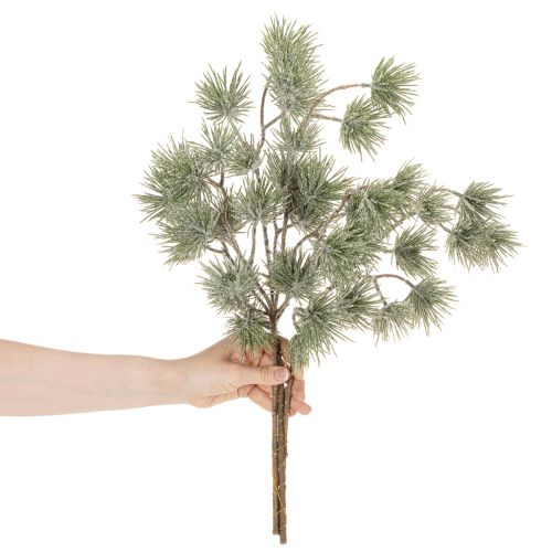 Keinotekoinen kuusenoksa, iso männynoksa talvikoristeeseen, 55 cm, 3 kpl | Floristik24.fi