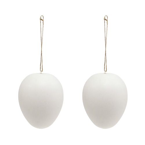 Floristik24 Muovinen ripustusmuna valkoinen 15cm 3 kpl