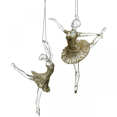 Floristik24 Koristeellinen ripustin, joulukuusikoristeet, ripustettava balerina H14/13cm 2kpl