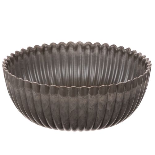 Ribattu kulho, antrasiitti, koristekulho, pyöreä, 15 cm, 2 kpl ostaa | Floristik24.fi