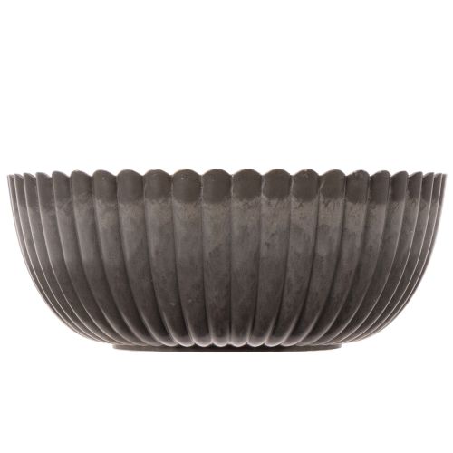 Ribattu kulho, antrasiitti, koristekulho, pyöreä, 15 cm, 2 kpl | Floristik24.fi