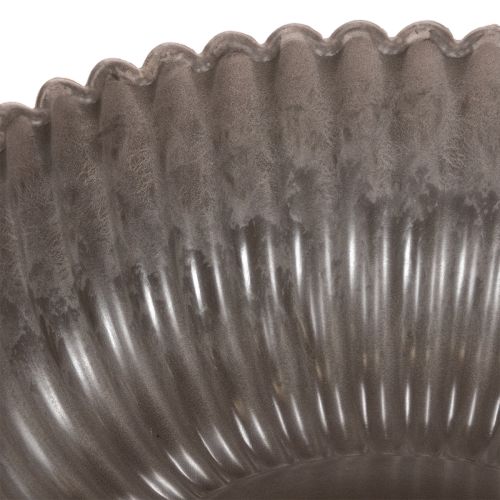 Pyöreä, uritettu kulho, koristeellinen kukka-asetelmien säilytysastia, 20 cm, 2 kpl | Floristik24.fi
