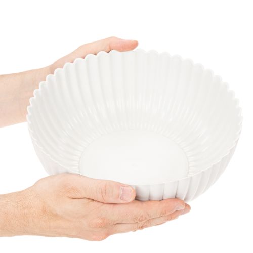 Koristeellinen kulho, uurrettu, suuri koko 25 cm | Floristik24.fi