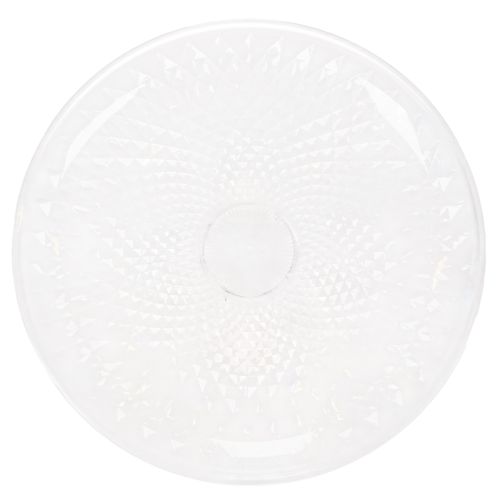 Koristeellinen läpinäkyvä pyöreä kulho jalalla, 32 cm