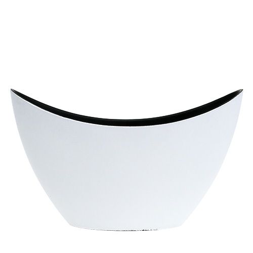 Floristik24 Muovi vene Valkoinen 20cm x 9cm H12cm