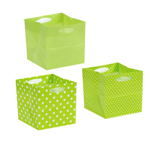Muovipussi 10,5 cm x 10,5 cm x 10,5 cm Vihreä 12 kpl