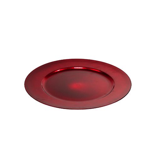 Muovilevy Ø25cm punainen, lasitehoste