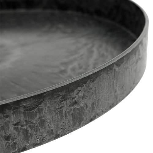 kohteita Muovilautanen koristelautanen harmaa valkoinen Ø22cm/27cm 2 kpl sarja