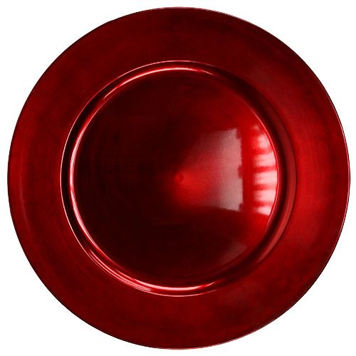 Muovilautanen Ø33cm Punainen lasitetuilla efekteillä