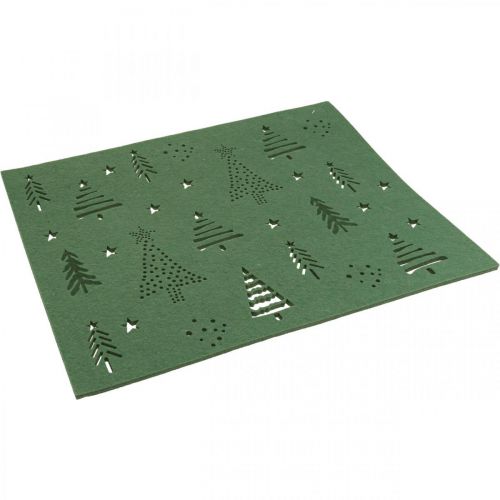 kohteita Pöytämatto Joulupöytäkoriste vihreä huopa 45×35cm 4kpl