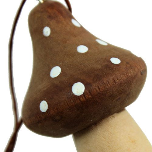 Floristik24 Kärpässieni puinen sieni ruskean 6cm 4kpl ripustamiseen