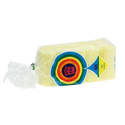 Floristik24 Laskostetut hihansuut vaaleankeltaiset 8,5cm 100p.