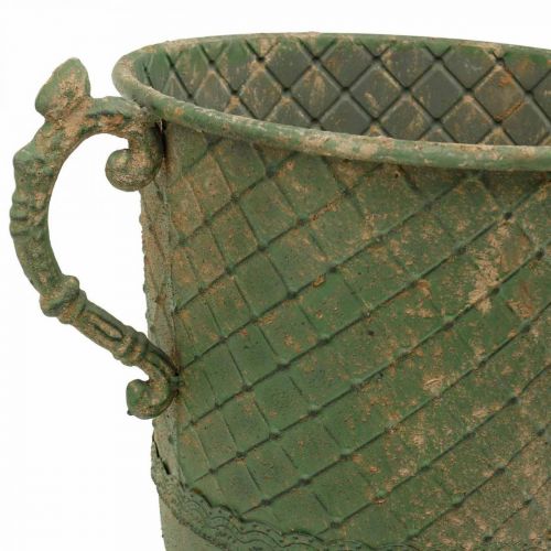 Floristik24 Metallinen istutuskuppi, pikari kahvoilla, istutusastia Ø25cm K43cm