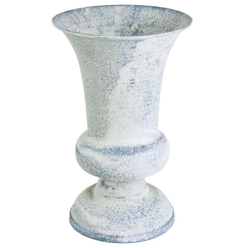 kohteita Goblet Vase Chalice Design Antiikkivalkoinen Sininen Ø16,5cm K24cm