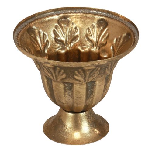 Kupin maljakkokoriste kuppi metalli kultaa antiikki look Ø13cm K11.5cm