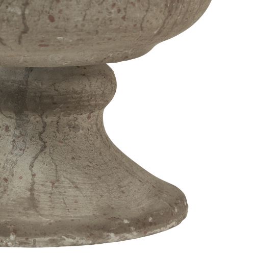 kohteita Kuppimaljakko metallinen koristekulho harmaa antiikki Ø13,5cm K15cm