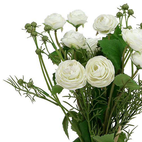 Floristik24 Ranunculus-kimppu valkoinen 42cm