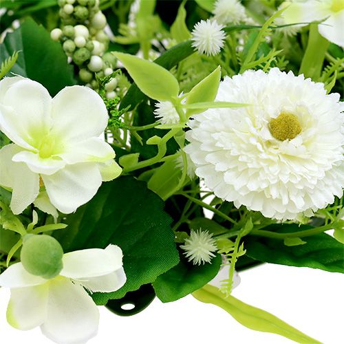 Floristik24 Ranunculus-seppele Bellis-valkoisella Ø30cm