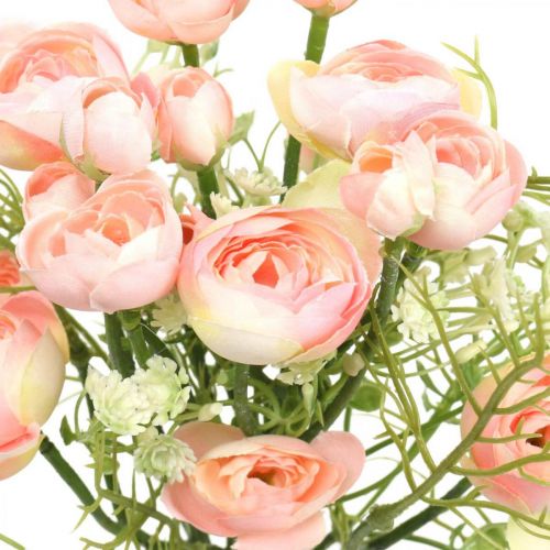Floristik24 Keinotekoinen Ranunculus-kimppu kukkakoristelu silkkikukat vaaleanpunainen L37cm