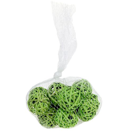 Floristik24 Rottinki pallo jousenvihreä Ø4cm 12kpl