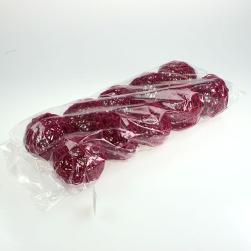 Floristik24 Rottinki pallo Ø10cm Fuksia 10kpl