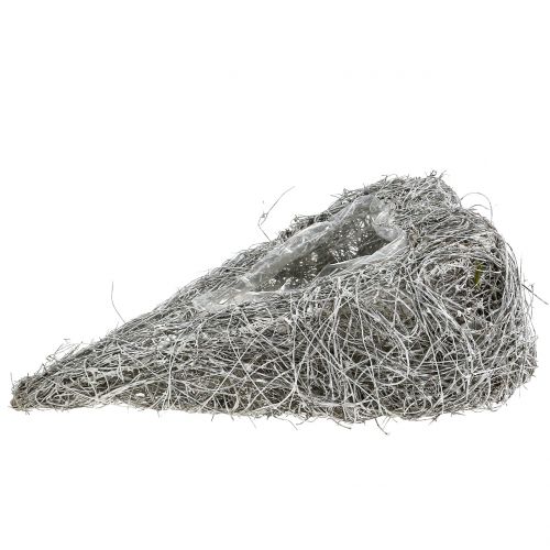 Viiniköynnöksen sydän kasviin valkoinen pesty 35cm x 23cm 1kpl | Floristik24.fi