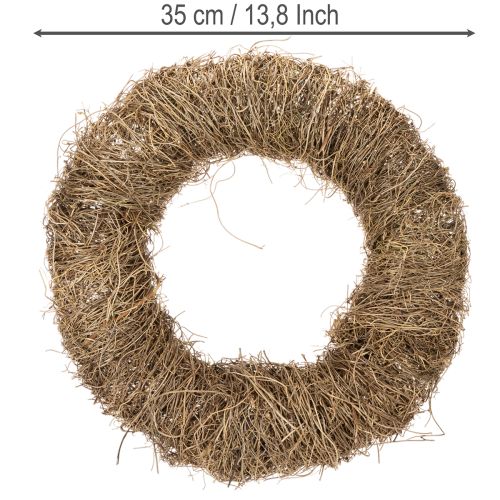 Luonnonmateriaalista valmistettu seppele, luonnonmateriaalista valmistettu koristeseppele tee-se-itse-projekteihin, 35 cm | Floristik24.fi