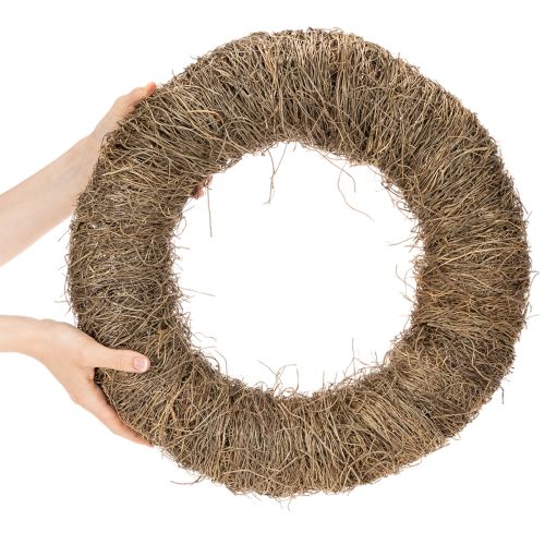 Köynnöskranssi, käsittelemätön, pyöreä, luonnonvärinen kranssi askarteluun, 45 cm | Floristik24.fi